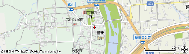 兵庫県たつの市誉田町広山502周辺の地図