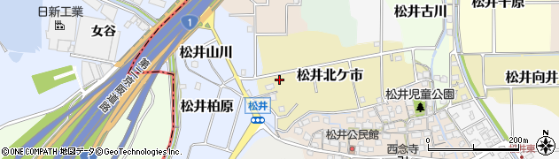 京都府京田辺市松井北ケ市周辺の地図