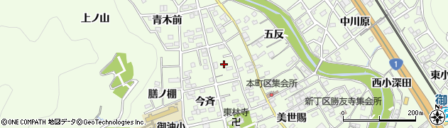 愛知県豊川市御油町今斉56周辺の地図