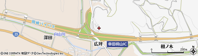 愛知県額田郡幸田町上六栗歌山周辺の地図