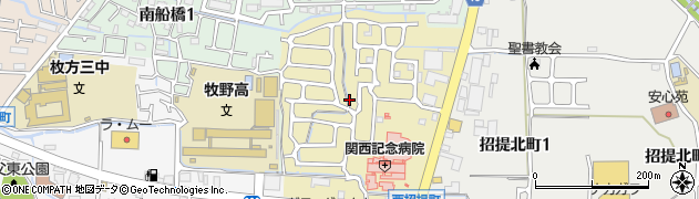 大阪府枚方市西招提町1165周辺の地図