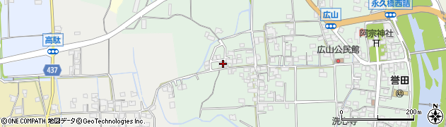 兵庫県たつの市誉田町広山331周辺の地図
