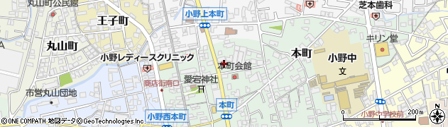 但馬銀行小野支店周辺の地図