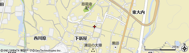愛知県蒲郡市清田町中新屋15周辺の地図
