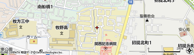 大阪府枚方市西招提町周辺の地図