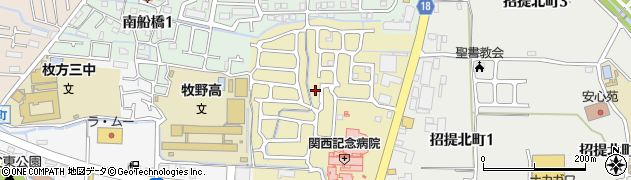 大阪府枚方市西招提町周辺の地図