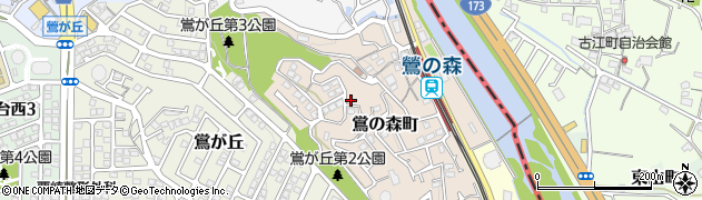 兵庫県川西市鴬の森町12周辺の地図