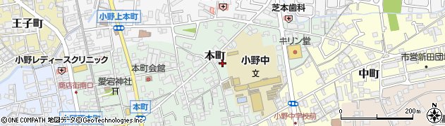 兵庫県小野市本町615周辺の地図