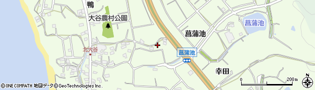 愛知県常滑市大谷菖蒲池318周辺の地図
