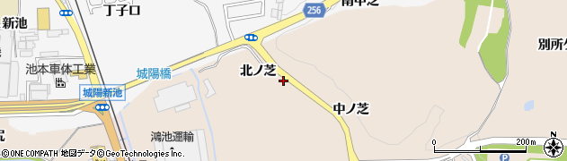 京都府城陽市富野（北ノ芝）周辺の地図