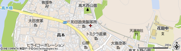 兵庫県姫路市花田町高木230周辺の地図