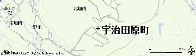 京都府宇治田原町（綴喜郡）立川（猪ノ谷）周辺の地図