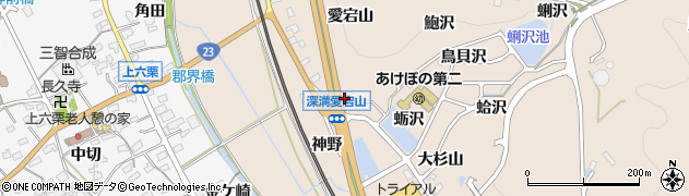 愛知県額田郡幸田町深溝愛宕山6周辺の地図