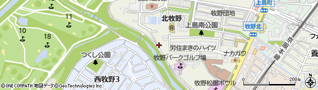 大阪府枚方市牧野北町2周辺の地図