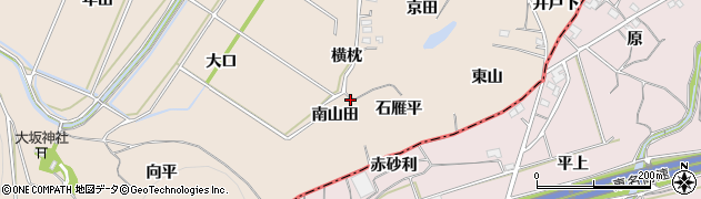 愛知県豊川市金沢町南山田周辺の地図