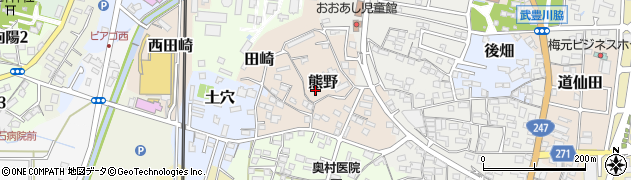 愛知県知多郡武豊町熊野周辺の地図