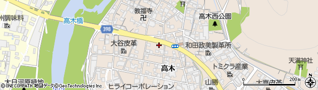 兵庫県姫路市花田町高木367周辺の地図