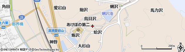 愛知県幸田町（額田郡）深溝（螺沢）周辺の地図