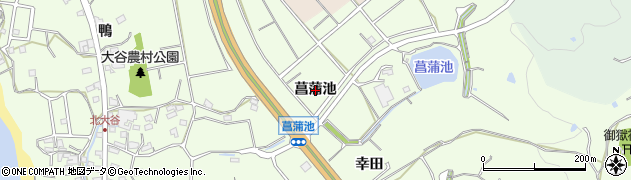 愛知県常滑市大谷（菖蒲池）周辺の地図