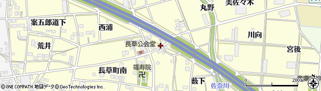 愛知県豊川市長草町連田周辺の地図