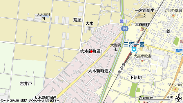 〒441-1207 愛知県豊川市大木新町通の地図