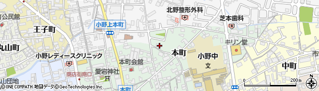 兵庫県小野市本町594周辺の地図