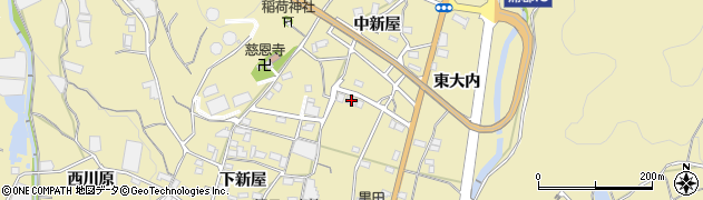 愛知県蒲郡市清田町中新屋7周辺の地図