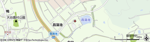 愛知県常滑市大谷菖蒲池354周辺の地図
