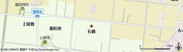 愛知県豊川市篠田町（竹ノ後）周辺の地図