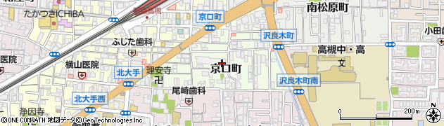 大阪府高槻市京口町周辺の地図