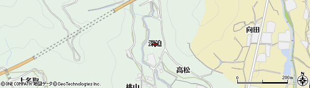 愛知県蒲郡市神ノ郷町（深迫）周辺の地図
