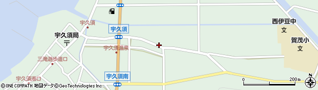 静岡県西伊豆町（賀茂郡）宇久須（下月原）周辺の地図