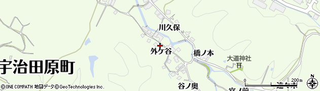 京都府宇治田原町（綴喜郡）立川（外ケ谷）周辺の地図