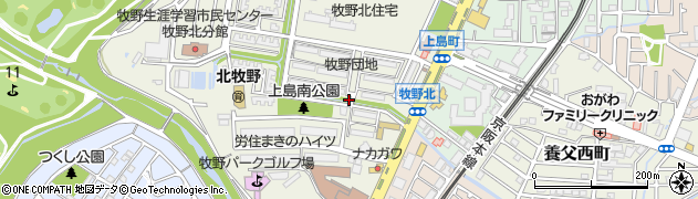 大阪府枚方市牧野北町6周辺の地図