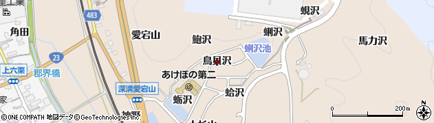 愛知県幸田町（額田郡）深溝（鳥貝沢）周辺の地図