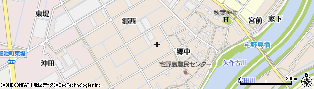 愛知県西尾市宅野島町周辺の地図