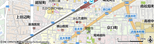大阪府高槻市城北町周辺の地図