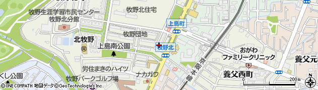 大阪府枚方市牧野北町7-2周辺の地図