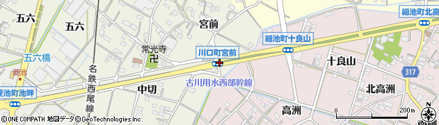 川口町宮前周辺の地図