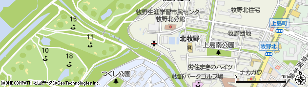大阪府枚方市牧野北町12周辺の地図