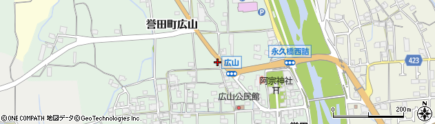 兵庫県たつの市誉田町広山177周辺の地図