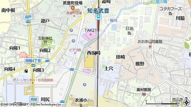 〒470-2349 愛知県知多郡武豊町西田崎の地図