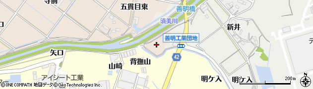 愛知県西尾市花蔵寺町（枇杷島）周辺の地図