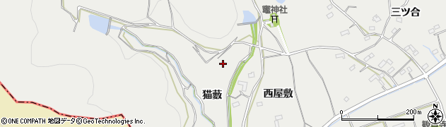 愛知県新城市富岡（猫藪）周辺の地図