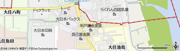 京都府京田辺市大住東北向周辺の地図