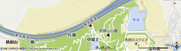愛知県豊川市市田町中堤上周辺の地図