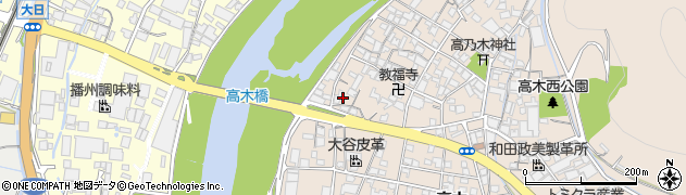 兵庫県姫路市花田町高木436周辺の地図
