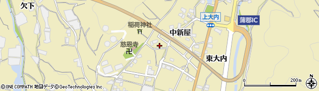 愛知県蒲郡市清田町中新屋24周辺の地図