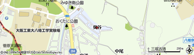 京都府八幡市戸津（奥谷）周辺の地図