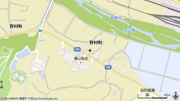 〒519-0146 三重県亀山市野村町の地図